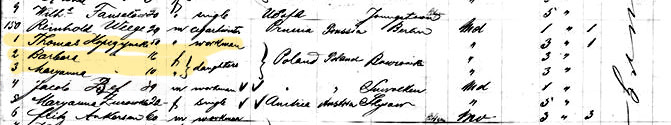 Passagierliste, Auswanderungsschiff
